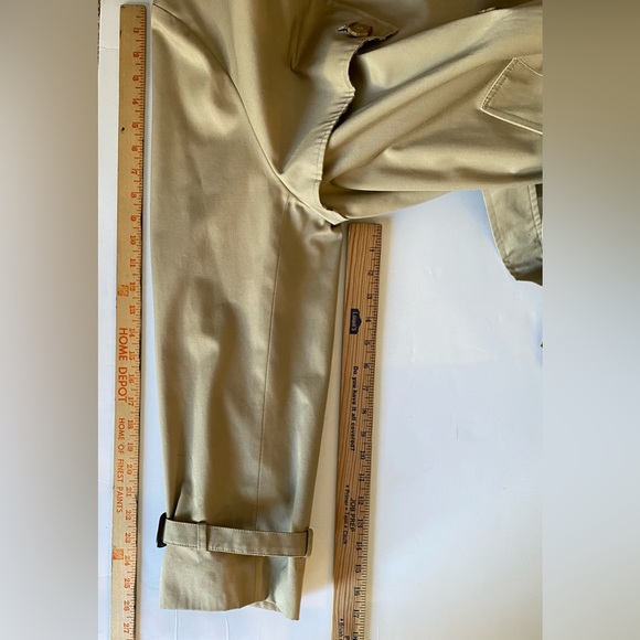 Bradley Jons Insulated Double Breasted Belted Trench Coat Men 42R Wool Lined Tan - Picture 5 of 16